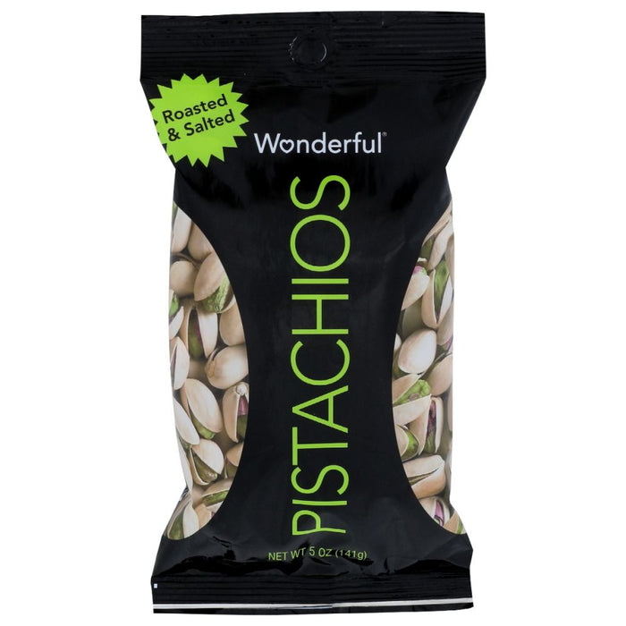 WONDERFUL PISTACHIOS: Roasted and Salted, 5 oz
