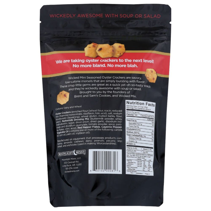 WICKED MIX: Seasoned Oyster Crackers Crushed Red Pepper, 6 oz