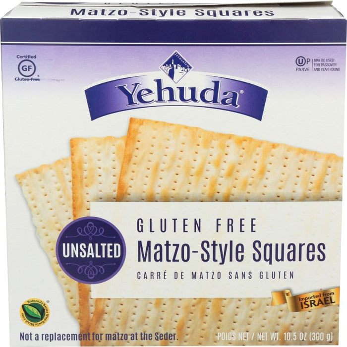 YEHUDA: Unsalted Matzo Style Squares, 10.5 oz