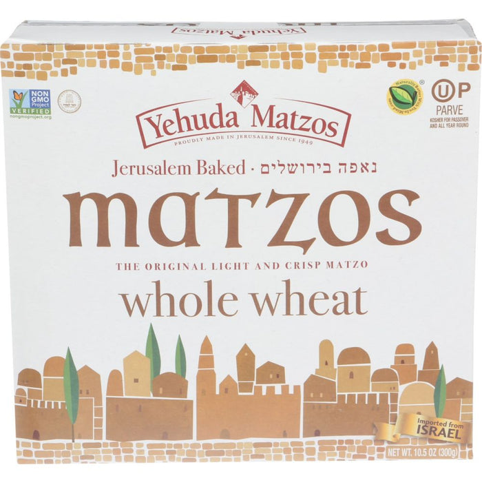 YEHUDA: Whole Wheat Daily Matzo Thins, 10.5 oz