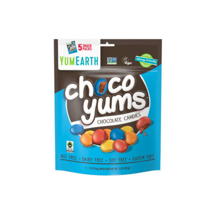 YUMEARTH: Choco Yums Chocolate Candies Snack Pack, 3.5 oz